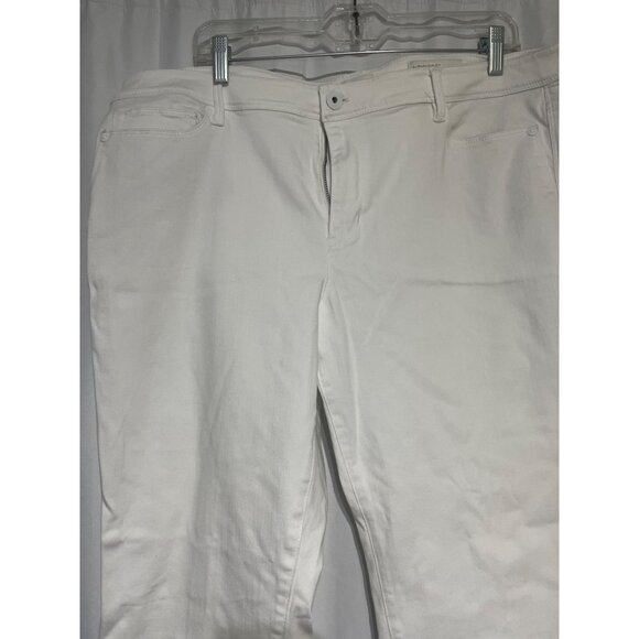 J. Jill Denim Authentic Fit Slim Ankle Jeans Size 18 White Women's Stylish & Com - Picture 2 of 6